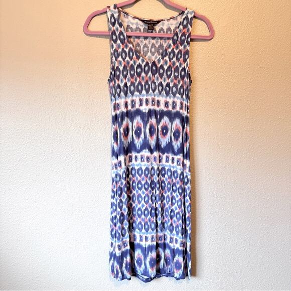 Tommy Bahama Blue Pink Ikat Print Maxi Dress Womens XXS Sleeveless Casual Beachy - Picture 1 of 9